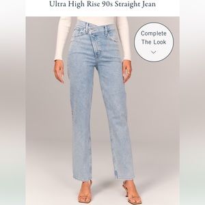 Abercrombie & Fitch ultra high rise 90’s straight leg jean